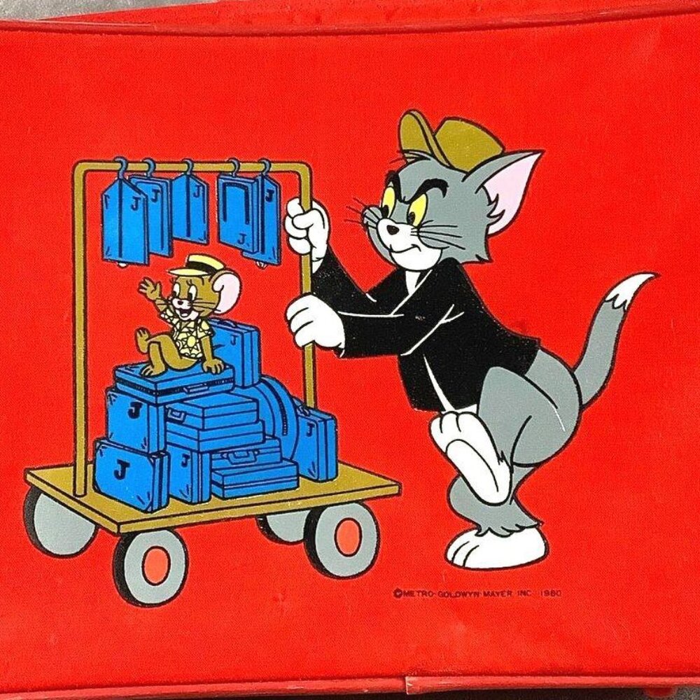 Collectible vintage Tom and Jerry luggage unit